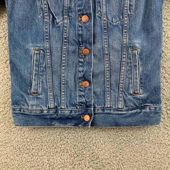 Madewell 'The Jean Jacket in Pinter Wash' Denim Jacket Women's   -   Size: XS - Picture 3 of 10